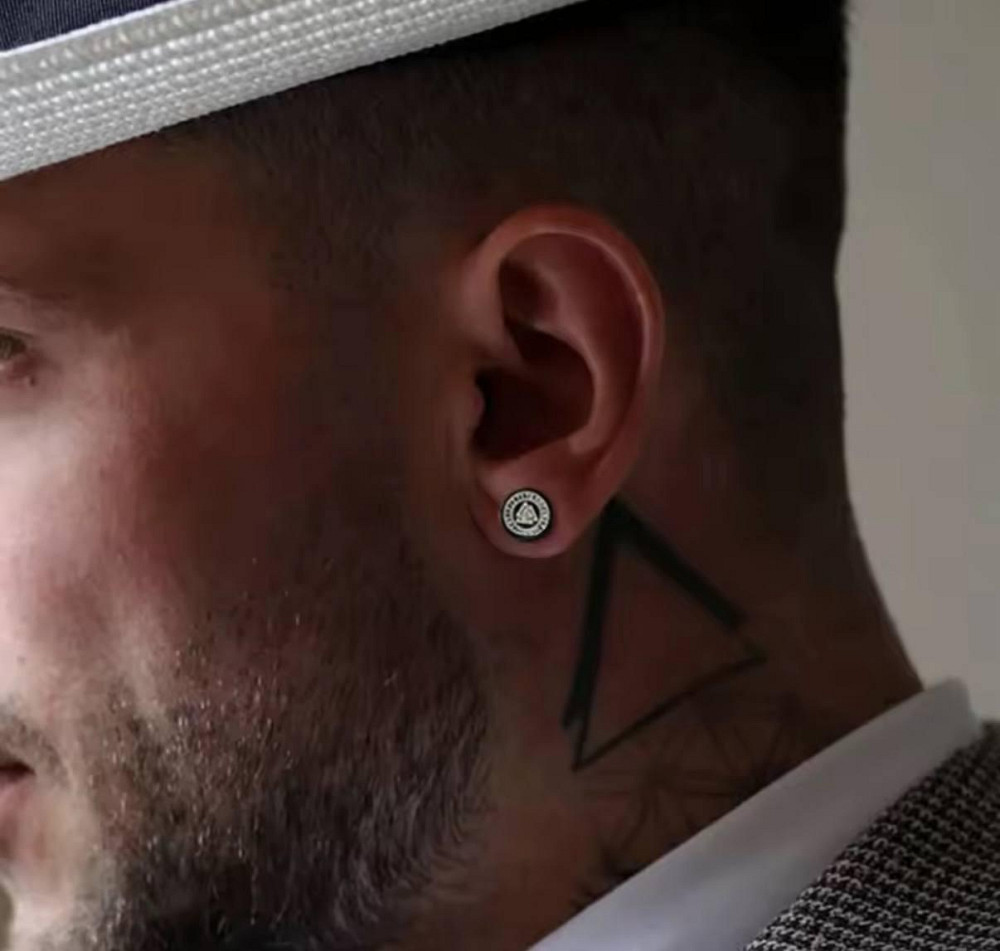 Серьги с Валькнутом и рунами — мужские пусеты из нержавеющей стали Київ - фото 2