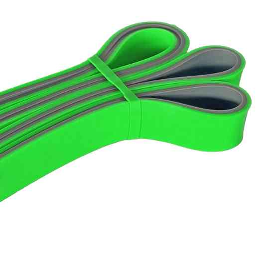 Еспандер-петля (гумка для фітнесу і кроссфіту) PowerPlay 4116 Double Colors Зелено/Сіра (16-32 кг) Київ