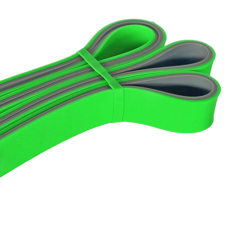 Еспандер-петля (гумка для фітнесу і кроссфіту) PowerPlay 4116 Double Colors Зелено/Сіра (16-32 кг) Київ - фото 3