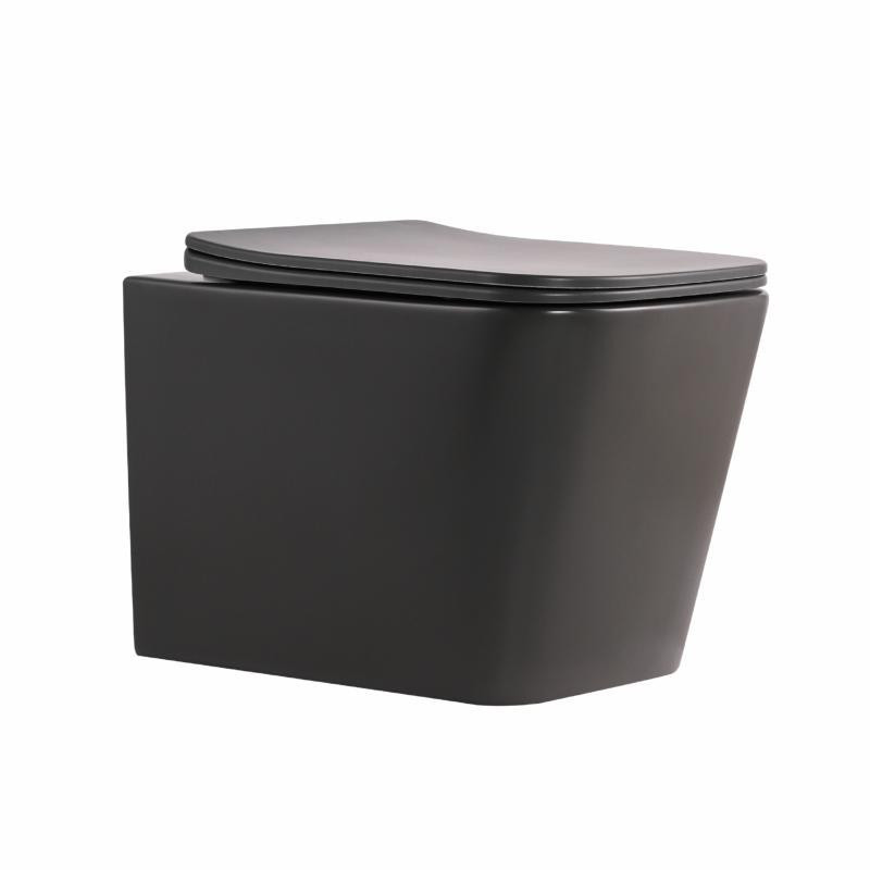 Унітаз підвісний Qtap Tern Ultra Quiet 520×345×325 мм, Anthracite, із сидінням Slim Duroplast/Soft-close/Quick Release Київ - фото 1