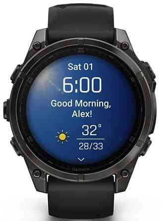 Смарт-годинник Garmin fenix 8 (47 мм) Sapphire AMOLED карбоново-сірий. Київ