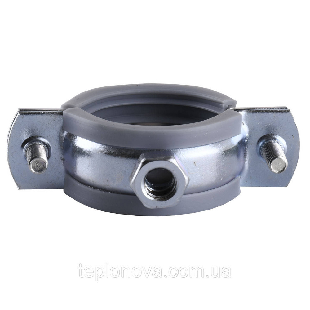 Хомут у зборі CR 1" (32-37 мм) з гвинтом-шурупом 8*80 і дюбелем у уп., сірий Чернівці - фото 3