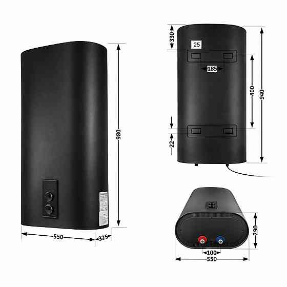 Водонагрівач електричний Thermo Alliance 80 л Black, непоганий вертикальний, мокрий ТЕН 2 кВт (0,8 + 1,5,2) DT80V20G(PD)/2В Київ