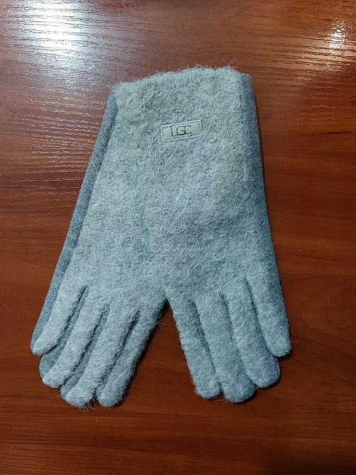 Перчатки сенсорные женские теплые one size серый Киев - изображение 4