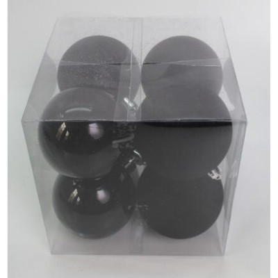 Ялинкова іграшка Novogod`ko 8 шт чорний mix 6 см (974408) Вінниця - фото 1