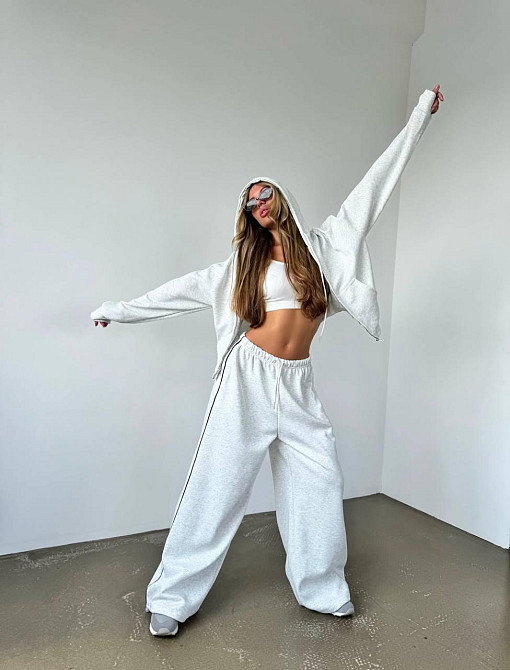 Женский прогулочный костюм двойка: кофта и штаны двунить Одесса - изображение 3