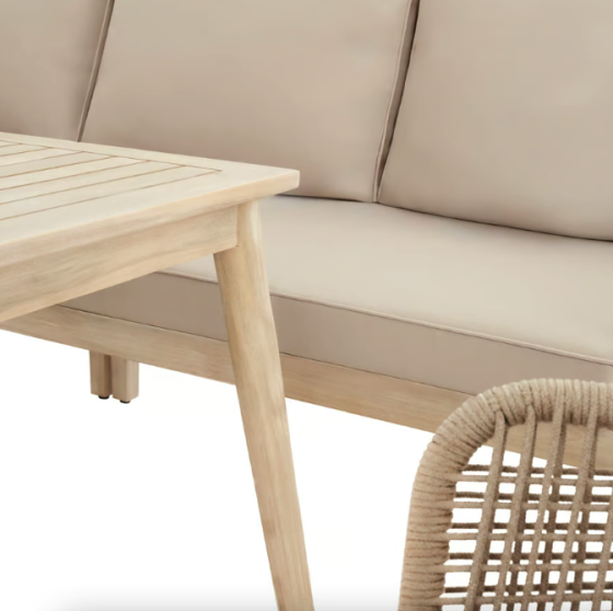 Набір садових меблів зі столом і кріслами для дому, саду, дачі, комфортна зона відпочинку Di Volio Albenga бежевий Київ