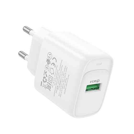 Мережевий зарядний пристрій HOCO C140A Smart single port QC3.0 charger (EU) White Одеса