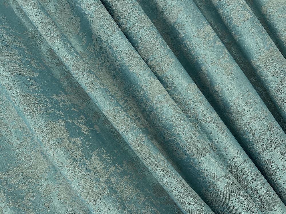 Комплект штор VR-Textil Жаккард Мрамор 150х270 2шт и Тюль 600х270 1292ш-1529т Бирюзовый с белым 71-185/5 Киев - изображение 6
