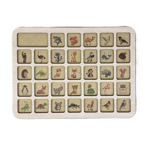 Дерев'яний пазл-вкладиш "Звірята" 3240-04-001 розмір 33х25 см Вінниця