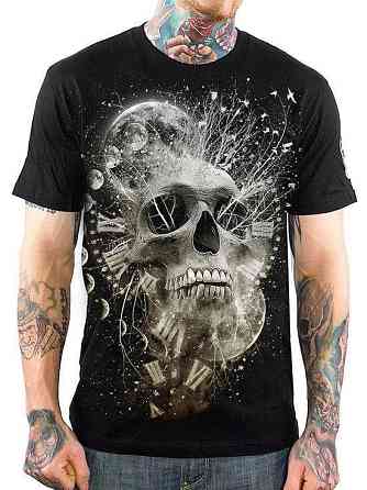 Футболка мужская с принтом  42 Черная 2664090210 Днепр