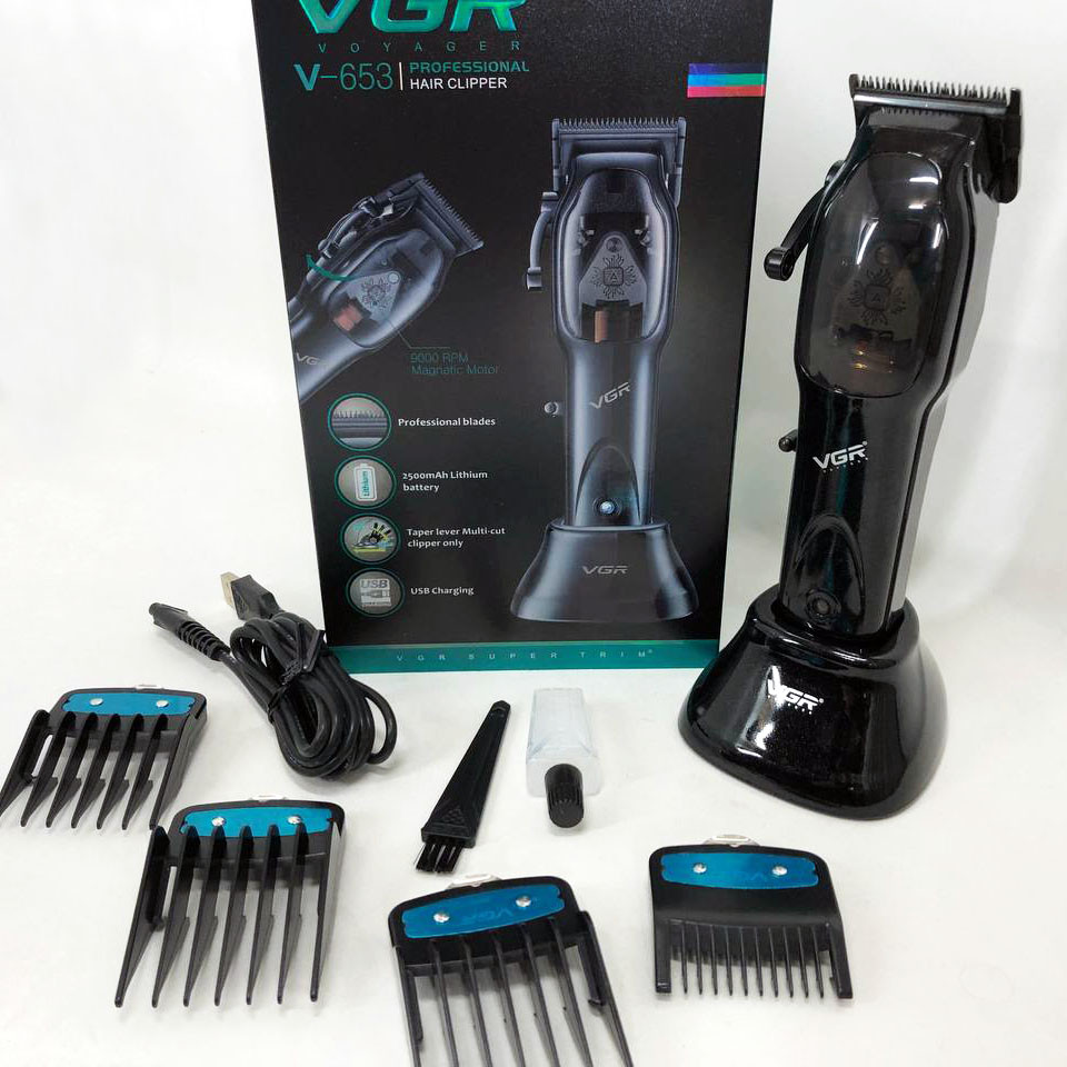 Бритва аккумуляторная для стрижки волос и бороды VGR Hair Clipper V-653 Voyager, Триммер для висков KV-99 Львов - изображение 2