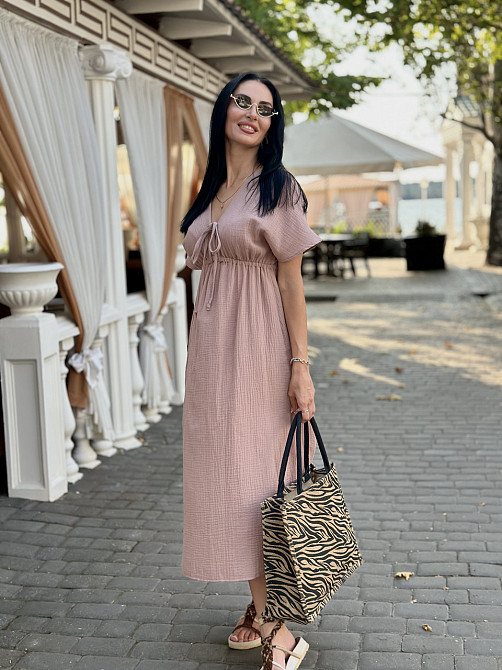 Длинное муслиновое платье 