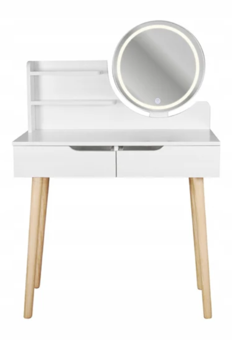 Туалетний столик Jumi Scandi LED підсвітка, з шухлядами, білий Київ - фото 5