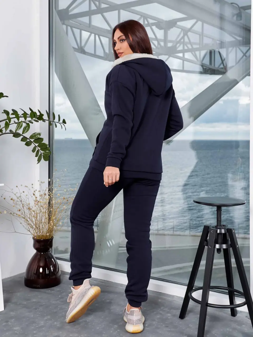 Жіночий костюм з хутром Синий 4XL/5XL Харків - фото 3