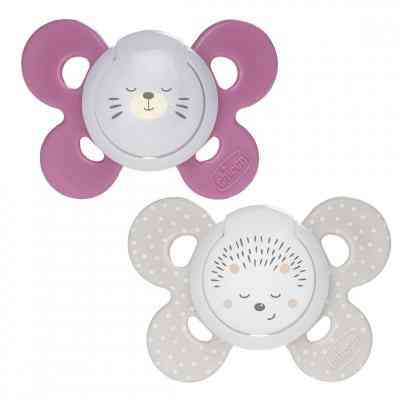 Пустышка Chicco Physio Comfort силиконовая 16-36 мес 2 шт с футляром люмин р (74935.41.00.00) Винница