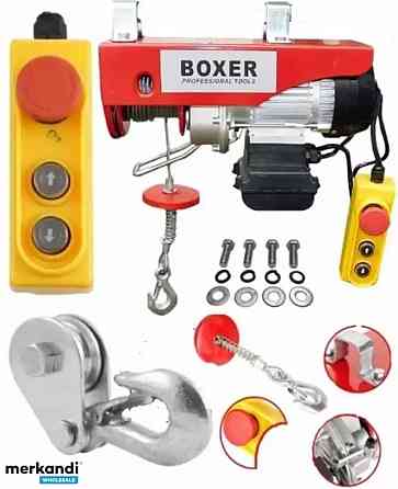 Тельфер електричний BX-563, підйом 750 кг, 2500 Вт, 6/12 м, з пультом керування та захистом від перегріву. Одеса