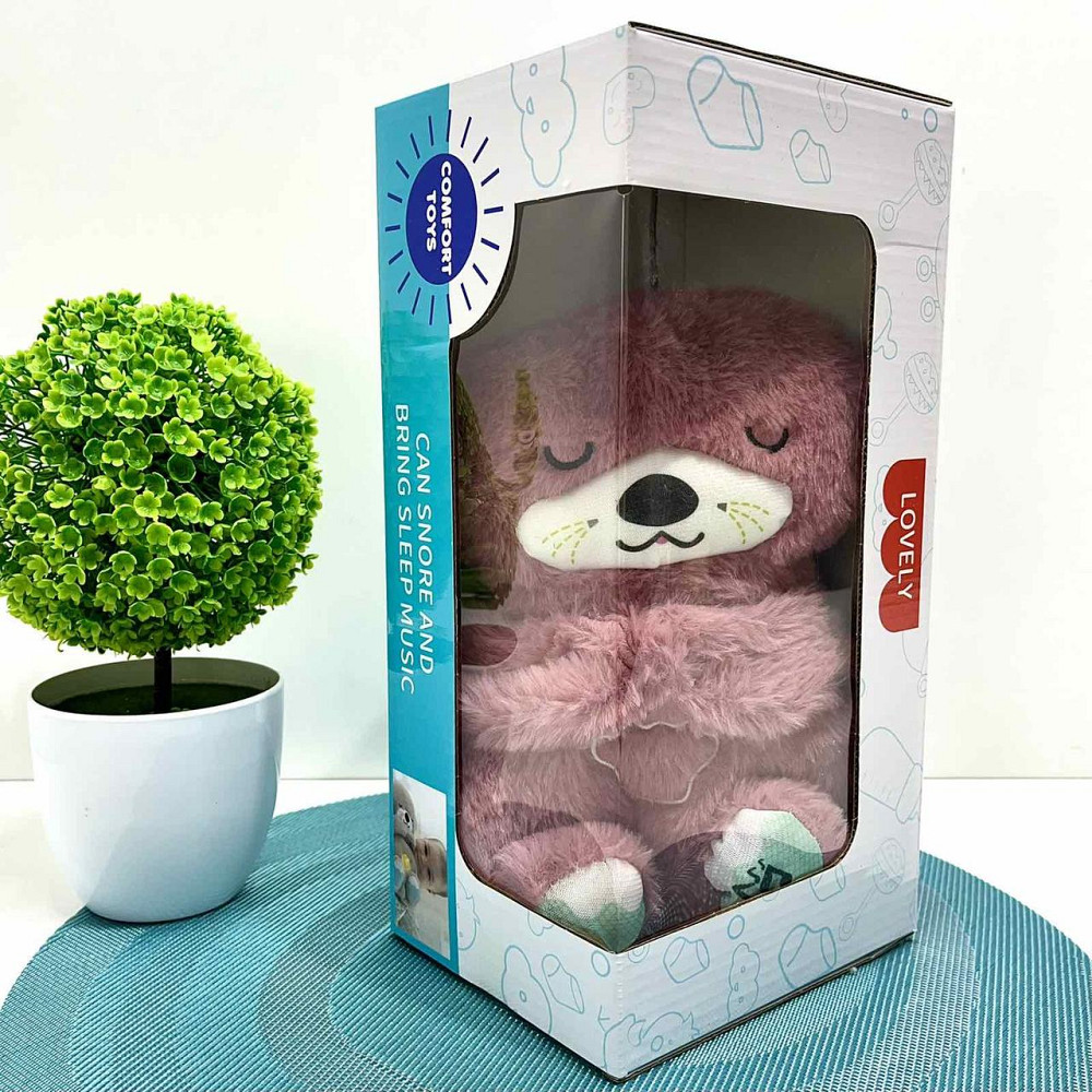 Видра інтерактивна дихає підсвічується сопить і відтворює заспокійливу музику Рожева (853-1) Чернигов - изображение 7