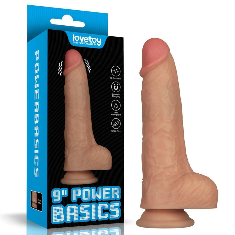 Реалістичний вібратор - Vibrating Power Basics Cock 9" Sex Aura Київ - фото 1