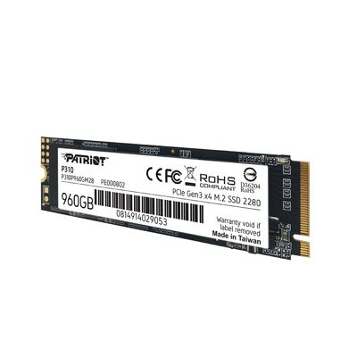 SSD M.2 Patriot P310 960GB NVMe 2280 PCIe 3.0x4 3D NAND TLC (P310P960GM28) Киев - изображение 2