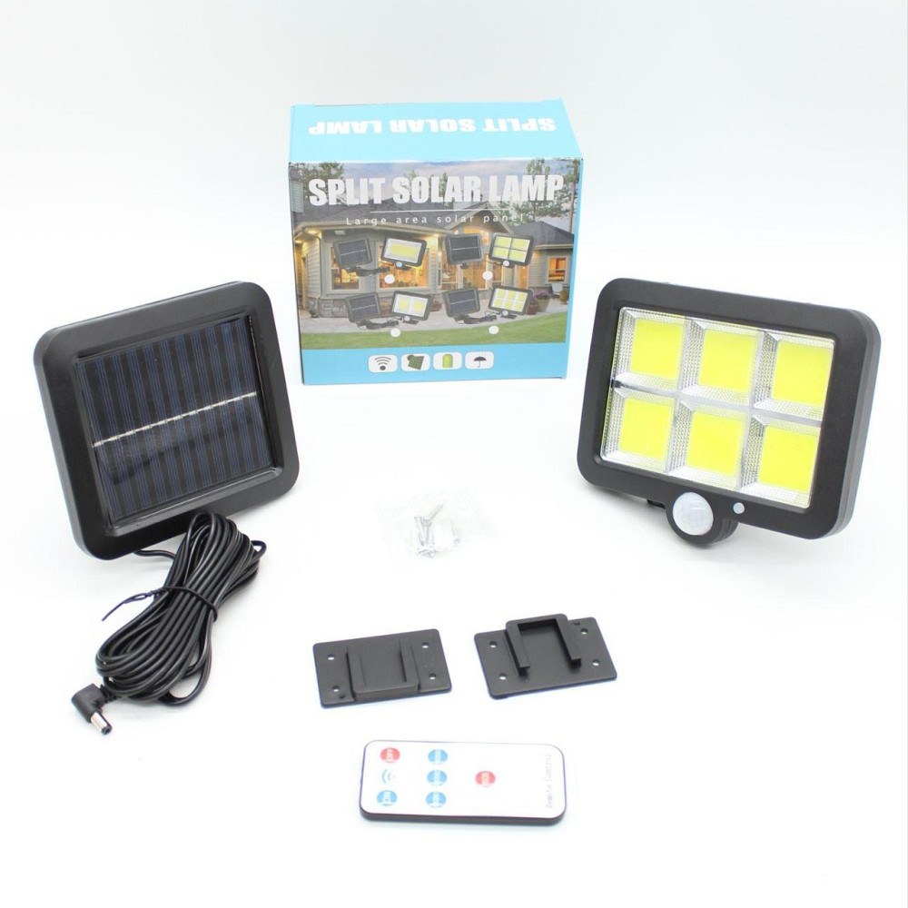 Вуличний Led ліхтар на сонячній батареї BK-128-6COB + пульт / Настінний світильник з датчиком руху Київ - фото 9