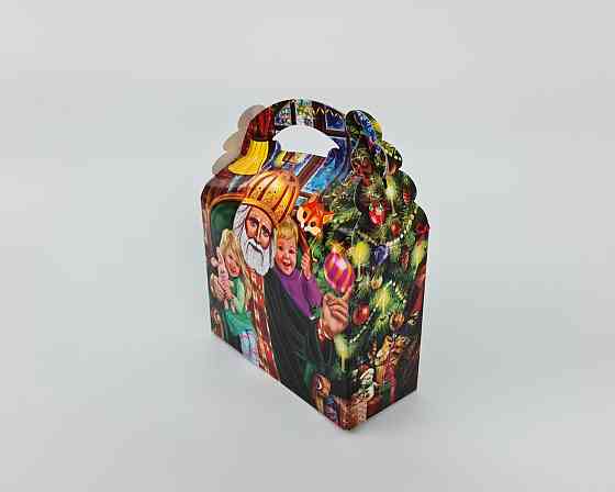 Новогодняя подарочная картонная упаковка для конфет (1000грм)  №200 