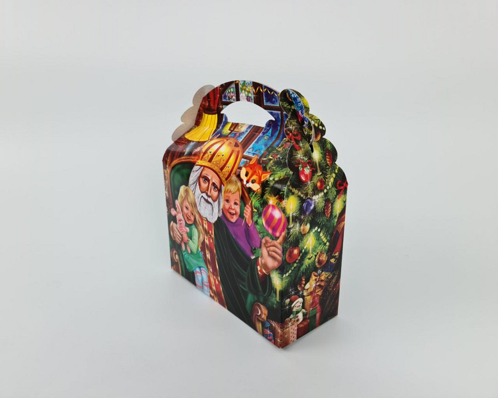 Новогодняя подарочная картонная упаковка для конфет (1000грм)  №200 