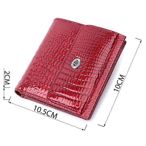 Фактурний жіночий гаманець із натуральної шкіри ST Leather 22705 Червоний Київ