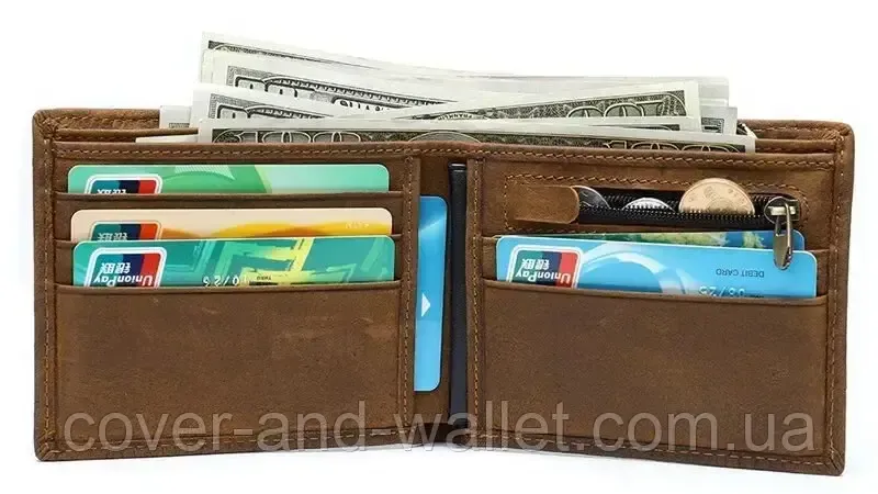 Горизонтальний чоловічий гаманець під шкіру крокодила беж застібки Vintage Київ - фото 6