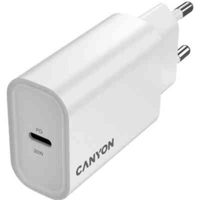 Зарядное устройство Canyon 30CL OnCharge USB-C PD30W White (CNE-CHA30CLW) Винница