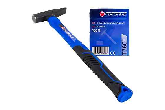 Молоток слюсарний із фібергласовою ручкою та гумовою протиковзною накладкою (100 г) FORSAGE F-T7601 Одеса