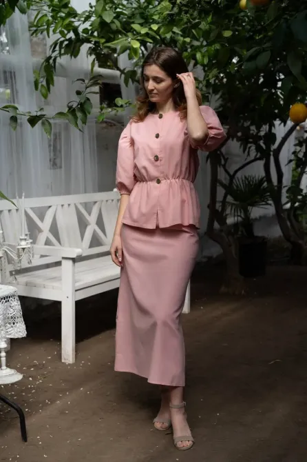 Женский льняной костюм двойка - стильный летний комплект - стильный летний комплект Одесса - изображение 9