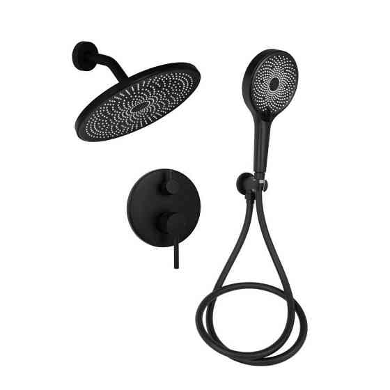 Душевая система скрытого монтажа Qtap Scorpio на два потребителя QTSCO113BLM45897 Black Matt черная Киев