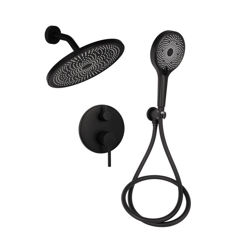 Душевая система скрытого монтажа Qtap Scorpio на два потребителя QTSCO113BLM45897 Black Matt черная Киев - изображение 1