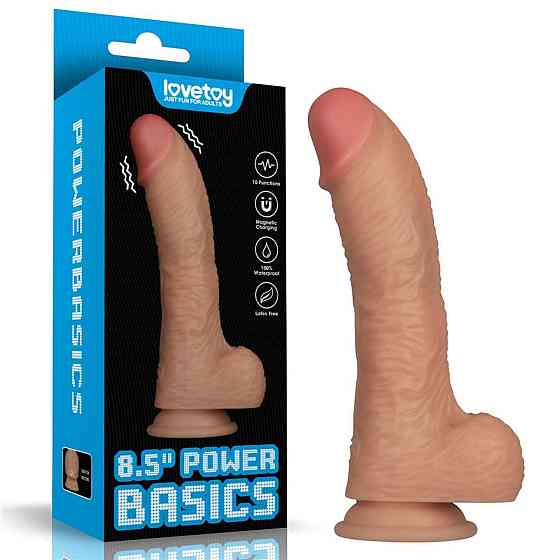 Реалістичний вібратор - Vibrating Power Basics Cock 8.5" Sex Aura Київ