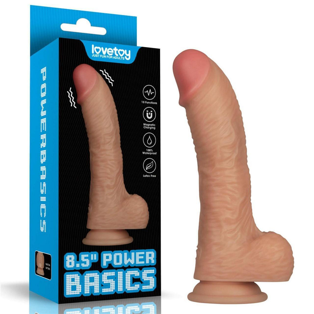 Реалістичний вібратор - Vibrating Power Basics Cock 8.5" Sex Aura Київ - фото 1
