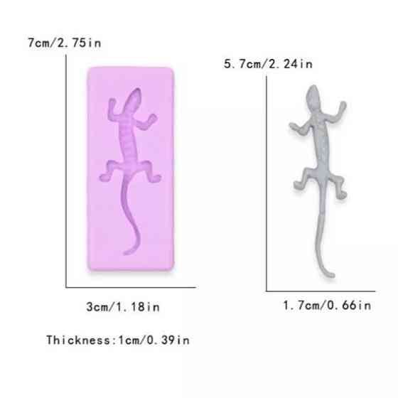 Молд силіконовий Ящірка 7 на 3 см Київ