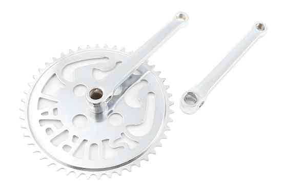 Звезда велосипедная (передняя)   48T   (+2 шатуна L-19 см, под круг, хром, с защитой) Мукачево