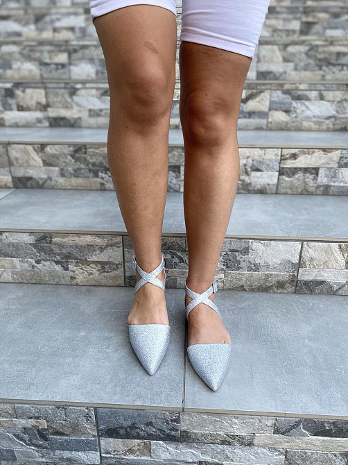 Seastar Балетки жіночі SEASTAR LL-215 срібні (весна-літо, еко-шкіра з напиленням) (3195) Коломия - фото 5