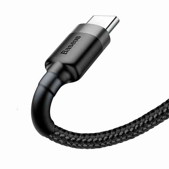 Кабель Baseus cafule Cable USB For Type-C 2A 3m Gray+Black Київ