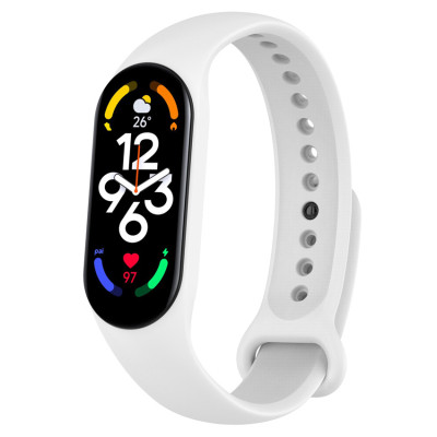 Ремінець до фітнес браслета BeCover Silicone для Xiaomi Mi Smart Band 7 White (707486) Вінниця - фото 1