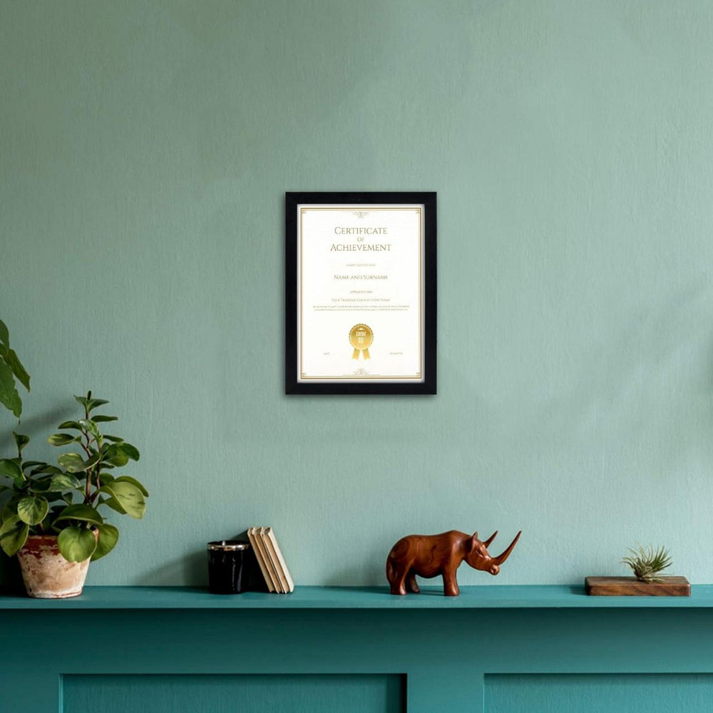 Рамка для фотографій, дипломів, сертифікатів 2 шт A4, дерев'яна чорна настінна з плексигласом GraduatePro 21x29 см Київ - фото 7