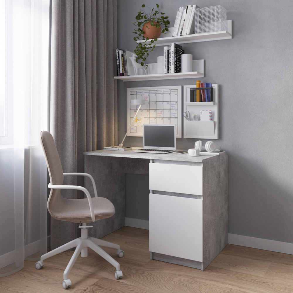 Комп’ютерний стіл VAYS R-18, письмовий з тумбою праворуч, без ручок, ЛДСП, 100×60×75 см - для дому та офісу Львів - фото 8