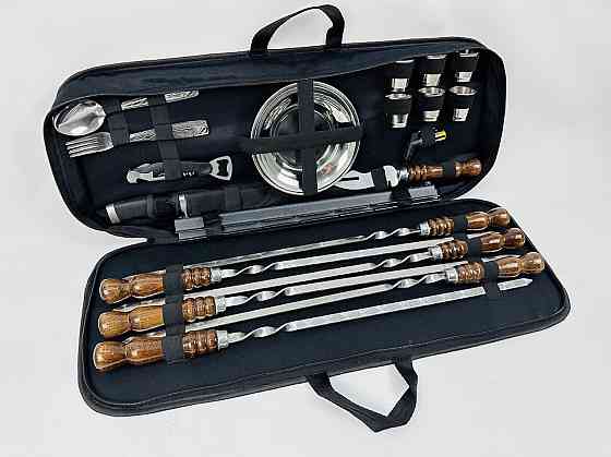 Набір шампурів і посуду для пікніка 2 В1 HAPPY DAYS Подарунковий набір шампурів Тернопіль