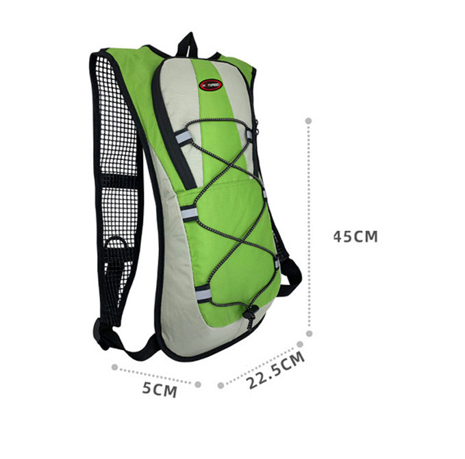 Мультиспортивний рюкзак 5 л із гідратором 2 л Feel Fit Чорно-зелений Бровари - фото 2