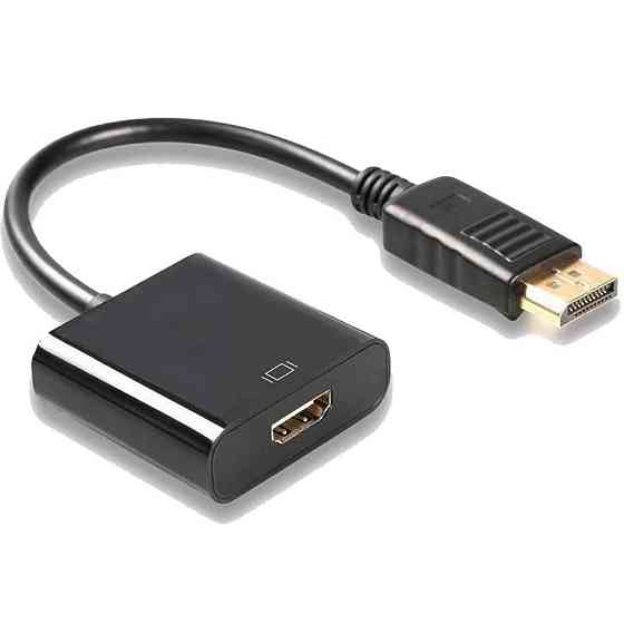 Переходник DisplayPort на HDMI 4K (23,5см),Черный SBR Киев