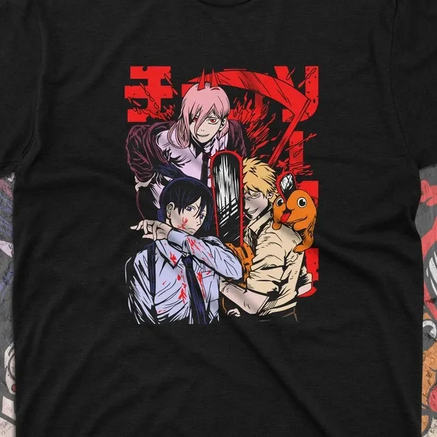 Футболка для подростка мальчика с принтом Человек Бензопила Денджи, Пауер, Акі Размер 160 Anime10476 Днепр - изображение 4