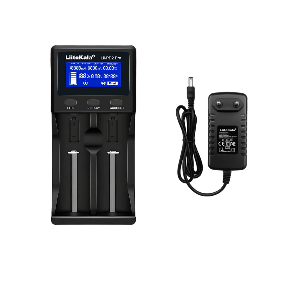 Зарядний пристрій 18650 26800 LiFePO4 Li-ion NiMH/NiCd швидка зарядка LiitoKala Lii-PD2 Pro Київ - фото 1