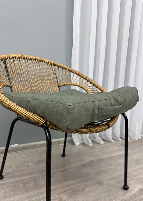 Подушка для стульев (50x50х8 см) Decorator Sawana цвет хаки 84-182 Киев - изображение 5