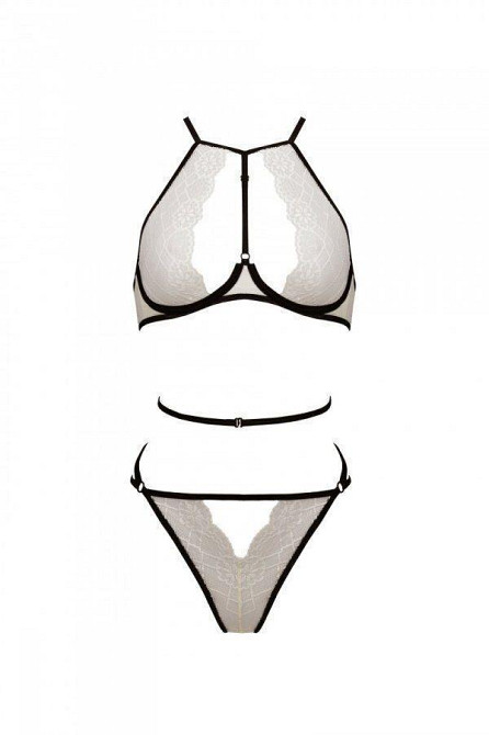 Комплект білизни Passion CHIKA SET, L/XL, cream, топ, трусики Sex Aura Київ - фото 4